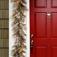 thumbnail image 3 of 9ft. Snowy Bedford Pine Garland with LED Lights, 3 of 4