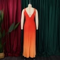thumbnail image 6 of AURA Gradient Backless Strappy Maxi Dress High Waist V Neck Summer 2025 Sleeveless A Line Evening Dress, 6 of 10