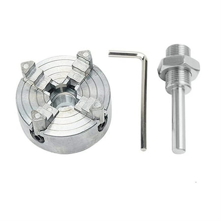 

Walmeck Zinc Alloy 4-Jaw Chuck Connecting Rod Self Centering Wood Turning Chuck Optional Clamp Accessory for Metal Lathe