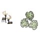 thumbnail image 1 of Escultura De Reno, Alce, Estatua De Resina, Colección De Estatuillas De Ciervo, Figura De Animal, Hojas De Palma, Decoración De Pared De Madera, Adorno De Madera, Arte De Pared Tropical, 1 of 8