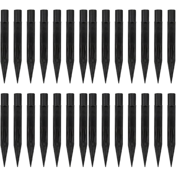 40 Pcs Land Lawn Solar Lights for Garden Landscape Stakes Outdoor Decor Lamp Ground Pile Candy Cane Plastic