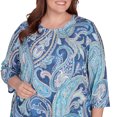 thumbnail image 4 of Alfred Dunner Womens Plus-Size Paisley Pleated Neck Top, 4 of 4