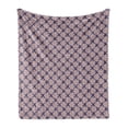 thumbnail image 1 of Damask Soft Flannel Fleece Blanket, Pastel Blossoming Victorian Bouquets Floral Vintage Feminine Classic, Cozy Plush for Indoor and Outdoor Use, 70" x 90", Dark Indigo and Pale Rose, by Ambesonne, 1 of 5