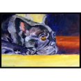 thumbnail image 1 of Carolines Treasures 7331MAT Black French Bulldog Tapis Intérieur & Extérieur Ensoleillé - 18 x 27 Po., 1 of 4