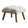 thumbnail image 4 of Nina 28 Inch 2 Piece Accent Chair and Ottoman Set, Splayed Legs, Beige- Saltoro Sherpi, 4 of 5