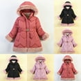 thumbnail image 4 of Odeerbi Kids Girls Parka Winter Coat Thermal Quilted Puffer Jacket Padded Coats 4-10 Years Kids Zipper Thickened Cotton Jacket with Pocke Long Sleeve Hooded Outerwear Kids Clothes Pink, 4 of 4