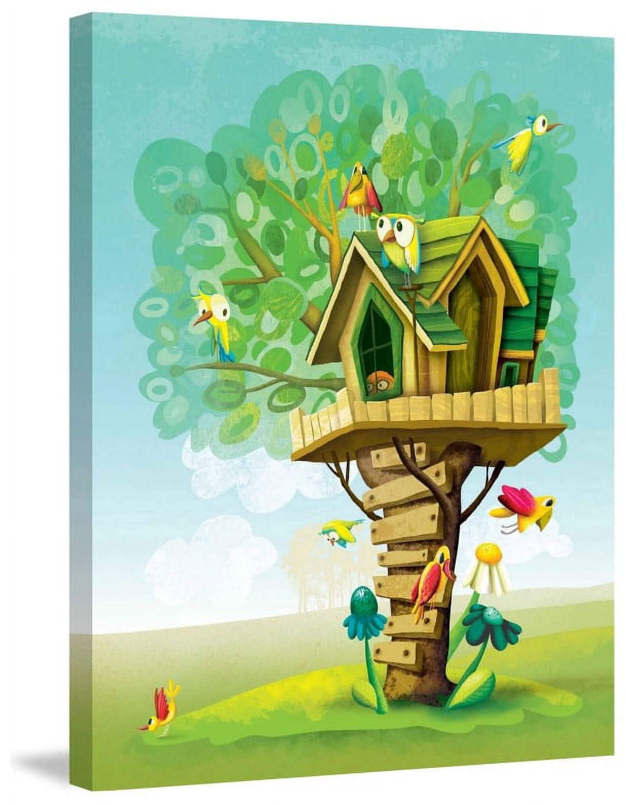 Marmont Hill "Tree House" by Curtis Painting Print on Canvas