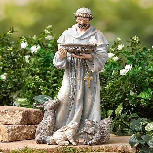 St Francis Garden Statue Resin Fasci Garden