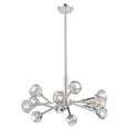 thumbnail image 3 of 465-12CR-BK-G465-CL Innovations Lighting Aurora - 12 Light Stem Hung Chandelier-24 Inch Wide and 11.25 Inch Tall-Matte Black Finish, 3 of 5
