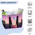 thumbnail image 3 of FORMRS Tote Bag for Women Large Capacity Canvas Travel Foldable Carry On Shopping Handbag, Pixel Floating Hearts, 3 of 8