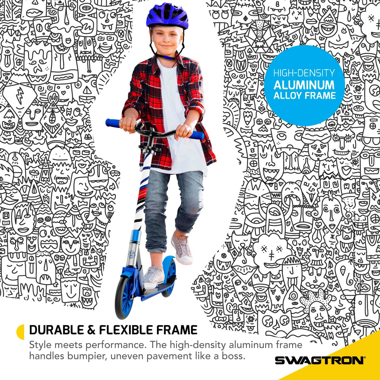 Swagtron k8 titan commuter kick scooter for adults teens foldable sale