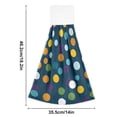 thumbnail image 2 of Haosy 2 Pack Kitchen Wash Cloths with Hanging Loops Absorbent Absorbent Quick Drying Hand Towels, Random Color Dots, 2 of 7