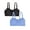 Cornflower Blue/Black Hue, variant on Women's 2-Pack Stretch Wireless Bra w/Built in Pads