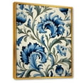 thumbnail image 2 of Designart "Turkish Tiles with Blue Florals I" Floral Framed Wall Art - Modern White Abstract Floral Entryway Framed Wall Art, 2 of 6