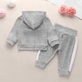 thumbnail image 6 of Kids Cotton Sweatsuit Set 2-Piece, Gray Hoodie and Joggers for Kids to Big Kid, Unisex Boys Girls Casual Play Outfit,Size 2 T, 6 of 9