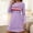 Purple, variant on Sakmal Nightgowns for Women Christmas Sleepwear Purple Long Sleeve Crew Neck Comfortable Nightgowns for Women XXL