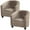 Taupe, variant on Eurhowing 2-Piece Stretch Tub Chair Slipcover, Elastic Soft Velvet Armchair Cover, Washable Furniture Protector for Living Room, Office, Taupe