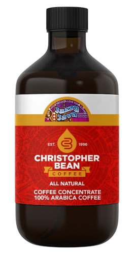 Jazzy Java Cold Brew, Iced Coffee, Hot Coffee Christopher Bean Liquid Java (4 Ounce Bottle) Makes 12-16 Cups