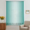 thumbnail image 3 of Turquoise Ombre Sheer Curtains 54 Inches Long, Modern Gradient Abstract Art Light Filering Curtains, Breathable Simi Curtain Privacy Drapes for Kitchen Bathroom Nursery Small Window Treatment, 3 of 9