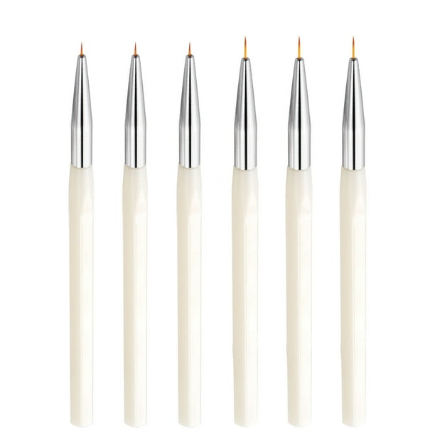 6 piezas, pincel de líneas finas, pincel para decoración de uñas, juego de bolígrafos para diseño de detalles, pincel para pintar uñas en Gel, herramienta para punteado de uñas