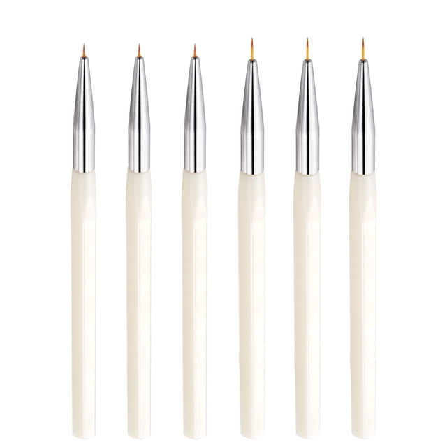 6 piezas, pincel de líneas finas, pincel para decoración de uñas, juego de bolígrafos para diseño de detalles, pincel para pintar uñas en Gel, herramienta para punteado de uñas