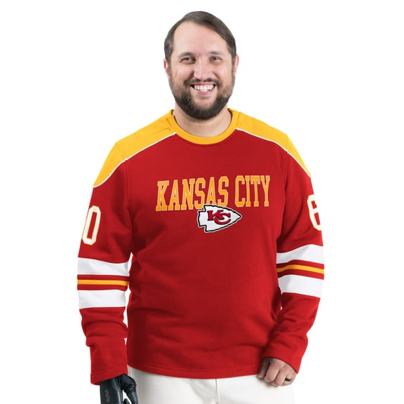 Men's G-III Sports by Carl Banks Red Kansas City Chiefs Adaptive Lord Stanley Crewneck Sweatshirt
