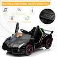 thumbnail image 4 of UBesGoo 12V Licensed Lamborghini Electric Ride on Cars for Kids, Powered Ride on Toys Cars for Girl Boys, with Parent Remote Control, Bluetooth Music - Black, 4 of 11