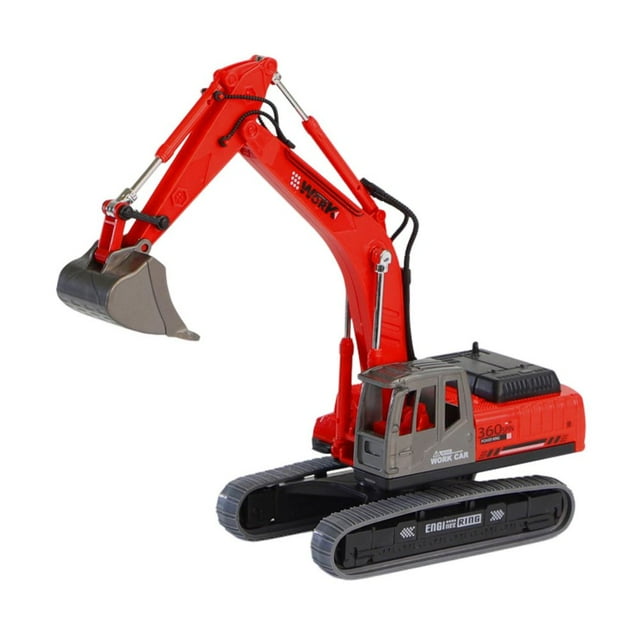 Excavator Toy 360-Degree Rotation Flexible Digging Arm 1 36 Scale Simulation Ornament Plastic Engineering Vehicle Model Children Toy Birthday Gift