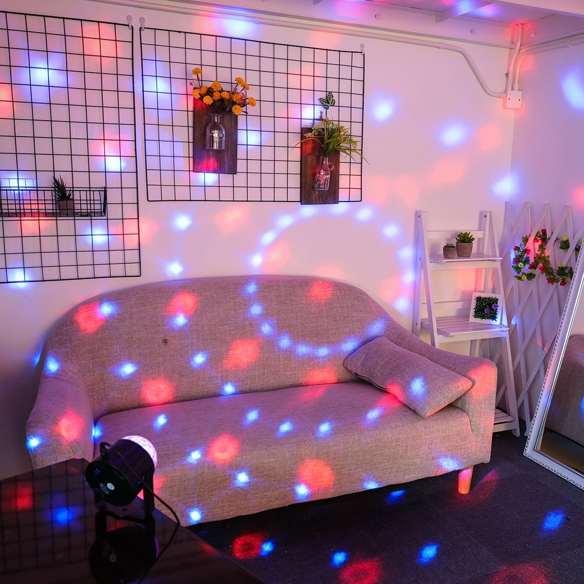 Solmore Rgb Party Lights Sound Activated Disco Ball Strobe