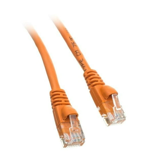 Orange Cat5e Ethernet Patch Cable, Snagless & Molded Boot - 3 ft.