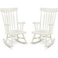 thumbnail image 4 of Canddidliike Rocking Chair with Solid Wooden Fram, Porch, Backyard, Indoor and Garden, White, 4 of 8