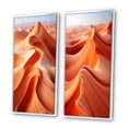 thumbnail image 3 of Designart "Aerial Dance Over the Desert II" Desert Framed Wall Art Set Of 2 - Beige Landscapes Framed Wall Art Set Of 2, 3 of 7
