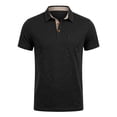 thumbnail image 6 of GIRUNS Men's Polo Shirts Short Sleeve Casual Cotton Shirts Classic Collared Shirt with Pocket Black M, 6 of 8