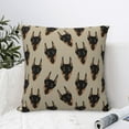 thumbnail image 4 of Pofeuu Cute Black Dog Print Double-sided plush pillowcase Square Throw Pillow Covers Pillows Cover for Living Room Bedroom Sofa Couch Cushion Cover（No pillow core）-24"x24", 4 of 7