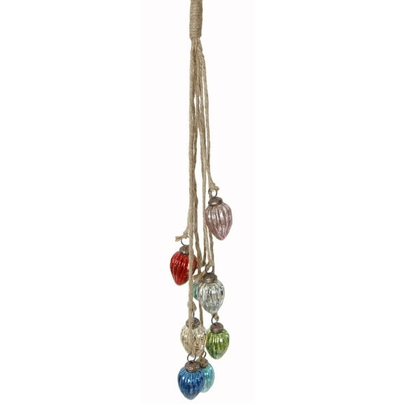 Mercury Glass Ornaments, Cluster Mini Glass Ornaments, Multi Color