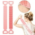 thumbnail image 4 of Spencer Silicone Back Scrubber with Handles, Exfoliating Bath Brush Body Scrubbers for Use In Shower, Back Washer Skin Smoother for Men Women, Pink, 4 of 11