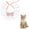thumbnail image 4 of Cat Bow Collar, Breakaway Kitten Collar with Cute Bow Tie Girl Cat Collars Cats Princess Costumes Pink Outfit for Kitty and Some Puppies Birthday Party, 4 of 10