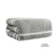 thumbnail image 2 of Toalla de coral a rayas - Gris, 2 of 7