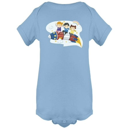 

Kids Riding A Rocket Bodysuit Infant -Image by Shutterstock 24 Months