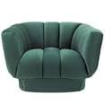 thumbnail image 4 of Contemporary Modern Urban Designer Living Room Lounge Club Lobby Accent Side Chair Armchair, Velvet Fabric, Green, 4 of 4