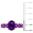 thumbnail image 2 of Everly Women's 2 1/2ct TGW African Amethyst Amethyst Rose Silver Oval 7-Stone Ring, 2 of 10