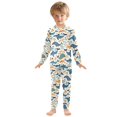 thumbnail image 3 of Dailycode Cotton Pajama Set Snug Fit Long Sleeve Top and Pants for 18M-8Y Playful Whale and Fish, 3 of 7