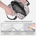 thumbnail image 3 of Naloa Hand Drawn Strawberry Print Lunch Bag for Women & Men Insulated Lunch Box or Cooler Lunch Tote Bags for Work, Travel, Outdoor, 3 of 5