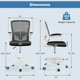 Gymax Drafting Chair Tall Office Chair Ergonomic Computer Standing Desk ...