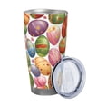 thumbnail image 2 of 20oz Car Cup Three-Piece Set Of Single Silver Edge No Smell Easy To Carry Heat Preservation For Daily Car Sports Travel Colorful Easter Eggs Cartoon, 2 of 8