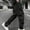 Black, variant on Men's Solid Athletic Multi Pocket Cargo Long Pants Elastic Waist Loose Fit Streetwear Outdoor Daily Casual Trousers Gray S
