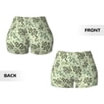 thumbnail image 4 of KLL Green Snake Pattern Workout Shorts for Women Scrunch Short Gym Yoga Running Sport Active Exercise Fitness Shorts, 4 of 8
