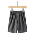 thumbnail image 6 of Wxirdiow Baby Jogger Boys Cotton Shorts with Drawstring for Kids Summer Athletic Casual Short Dark Gray Size,6-7 Years, 6 of 8