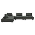 thumbnail image 5 of Modular Deep Tufted Sectional Sofa Set, Grey Gray, Fabric, Modern Contemporary French Country, Living Lounge Cafe Room Hotel Lobby Hospitality, 5 of 10