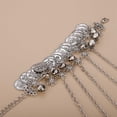 thumbnail image 5 of Boho Coins Link Hand Chain Bracelet with 5 Finger Rings Vintage Metal Bells Belly Dance Bracelets Halloween Costume Accessory for Women, 5 of 6
